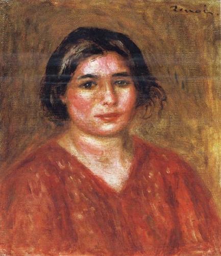 Pierre Renoir Gabrielle in a Red Blouse